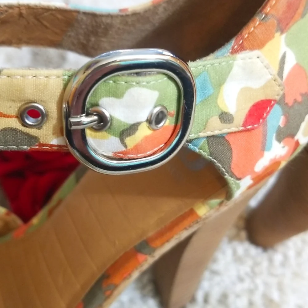 Gianni Bini floral cork style stiletto 6.5 - Picture 9 of 12